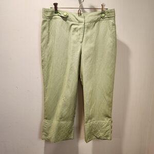 David N cropped Straight legs Linen Blend chino pants size 4